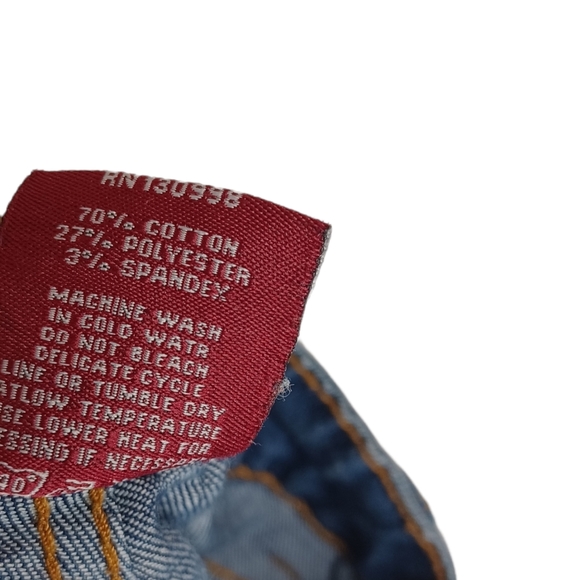 LING COLLECTION Distressed Raw Hem Denim Jean Shorts Small - Picture 7 of 7